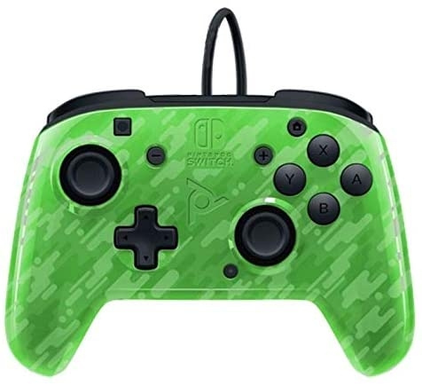 PDP Gaming Face-off Deluxe Switch Controller + Audio Camo Groen in de groep HOME ELECTRONICS / Spelconsoles en accessoires / Nintendo Switch / Accessoires bij TP E-commerce Nordic AB (C84599)