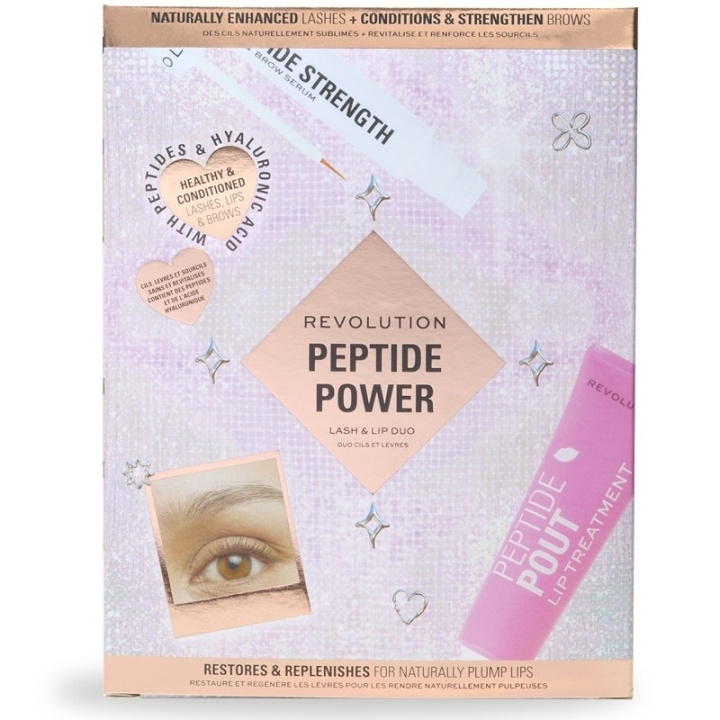 Makeup Revolution Peptide Power Lash and Lip Duo Gift Set in de groep BEAUTY & HEALTH / Cadeausets / Cadeausets voor haar bij TP E-commerce Nordic AB (C84939)