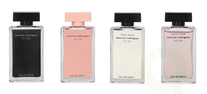 Narciso Rodriguez Collection Set For Her 30 ml Edt Spray 7,5ml/Edp Spray 7,5ml/Pm 7,5ml/Mn 7,5ml in de groep BEAUTY & HEALTH / Cadeausets / Cadeausets voor haar bij TP E-commerce Nordic AB (C84982)