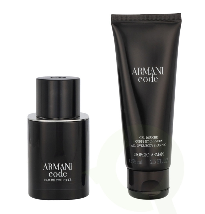 Armani Code Pour Homme Giftset 125 ml Edt Spray 50ml/All Over Body Shampoo 75 ml in de groep BEAUTY & HEALTH / Cadeausets / Cadeausets voor hem bij TP E-commerce Nordic AB (C85120)