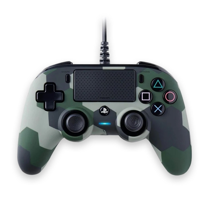 NACON Compacte controller (groene camouflage) in de groep HOME ELECTRONICS / Spelconsoles en accessoires / Sony PlayStation 4 bij TP E-commerce Nordic AB (C85226)