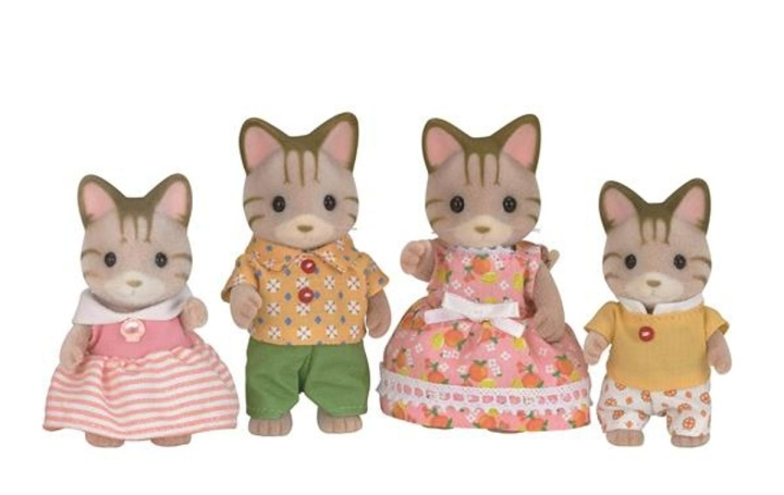 Sylvanian Families Gestreepte kattenfamilie (5180) in de groep SPEELGOED, KINDER- & BABYPRODUCTEN / Speelgoed / Figuren, Miniaturen & accessoires bij TP E-commerce Nordic AB (C85275)