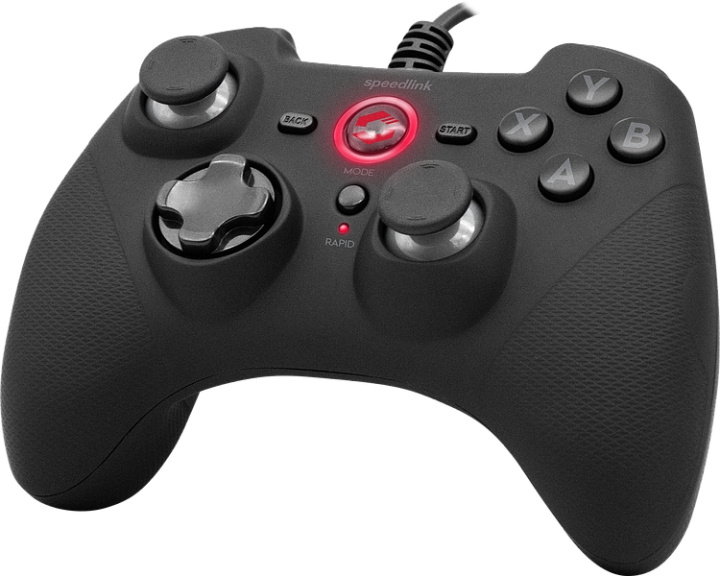 Speedlink Rait Gamepad voor PC/PS3/Switch Rubber Zwart in de groep HOME ELECTRONICS / Spelconsoles en accessoires / Nintendo Switch bij TP E-commerce Nordic AB (C85283)