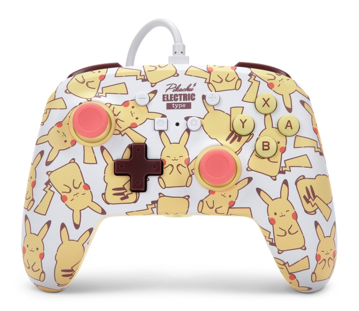 PowerA NSW ENH Bedrade Controller - Pikachu Blush in de groep HOME ELECTRONICS / Spelconsoles en accessoires / Nintendo Switch bij TP E-commerce Nordic AB (C85476)