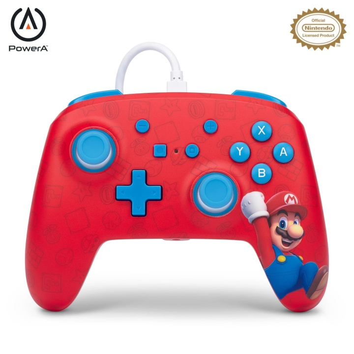 PowerA NSW ENH Bedrade Controller - WOO HOO MARIO /Nintendo Switch in de groep HOME ELECTRONICS / Spelconsoles en accessoires / Nintendo Switch bij TP E-commerce Nordic AB (C85478)