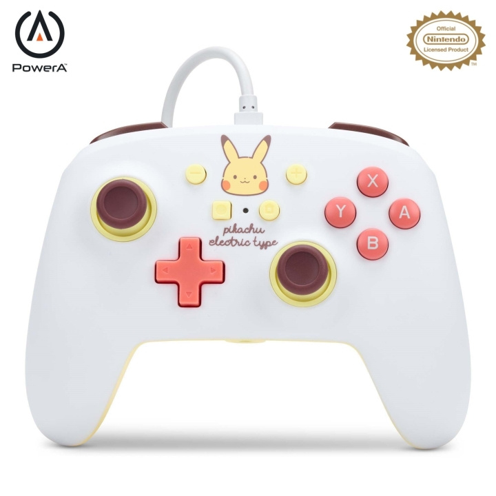 PowerA Verbeterde Bedrade Controller voor Nintendo Switch - Pikachu Elektrisch Type in de groep HOME ELECTRONICS / Spelconsoles en accessoires / Nintendo Switch bij TP E-commerce Nordic AB (C85486)