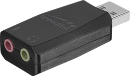 Speedlink VIGO USB-geluidskaart, zwart in de groep COMPUTERS & RANDAPPARATUUR / Computeronderdelen / Geluidskaart bij TP E-commerce Nordic AB (C85598)