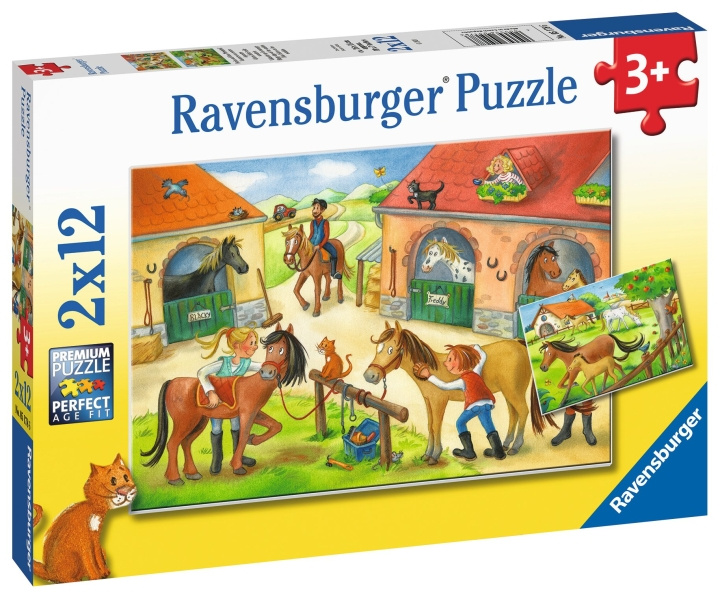 Ravensburger Happy Days At The Stables 2x12p - 05178 in de groep SPEELGOED, KINDER- & BABYPRODUCTEN / Speelgoed / Kinderpuzzel bij TP E-commerce Nordic AB (C85771)