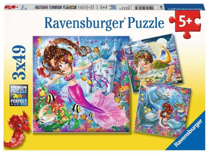 Ravensburger Charmante zeemeerminnen 3x49p - 08063 in de groep SPEELGOED, KINDER- & BABYPRODUCTEN / Speelgoed / Puzzels bij TP E-commerce Nordic AB (C85773)