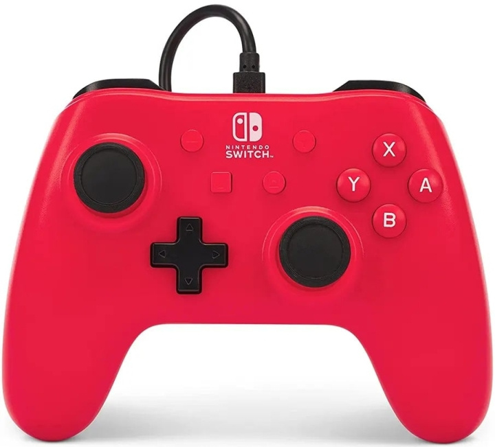 Powera Bedrade Regelaar Framboos Rood in de groep HOME ELECTRONICS / Spelconsoles en accessoires / Nintendo Switch bij TP E-commerce Nordic AB (C85930)