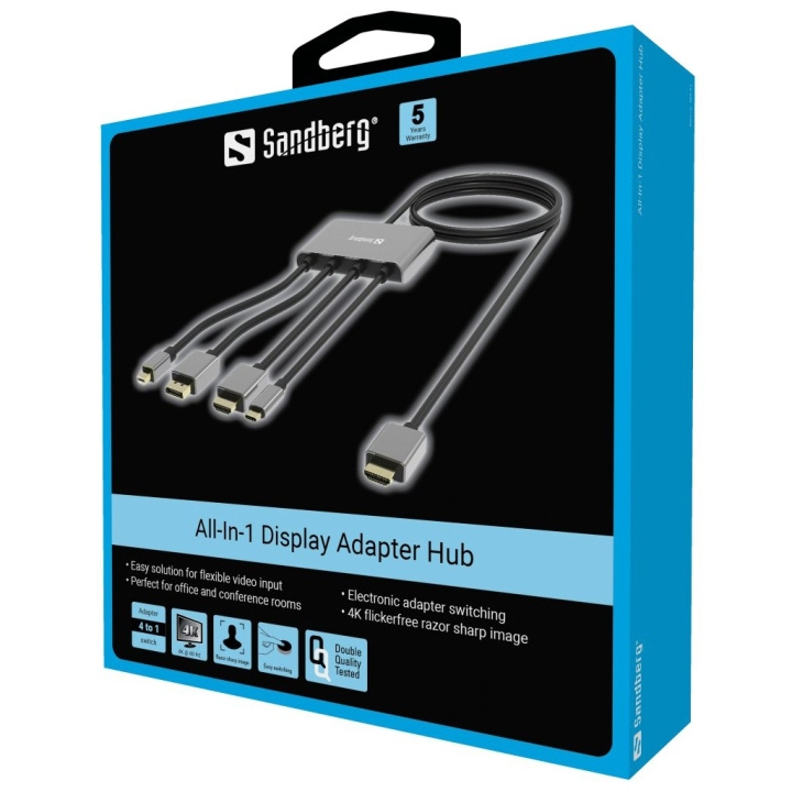 Sandberg Alles-in-één beeldschermadapterhub in de groep COMPUTERS & RANDAPPARATUUR / Computeraccessoires / USB-hubs bij TP E-commerce Nordic AB (C85950)