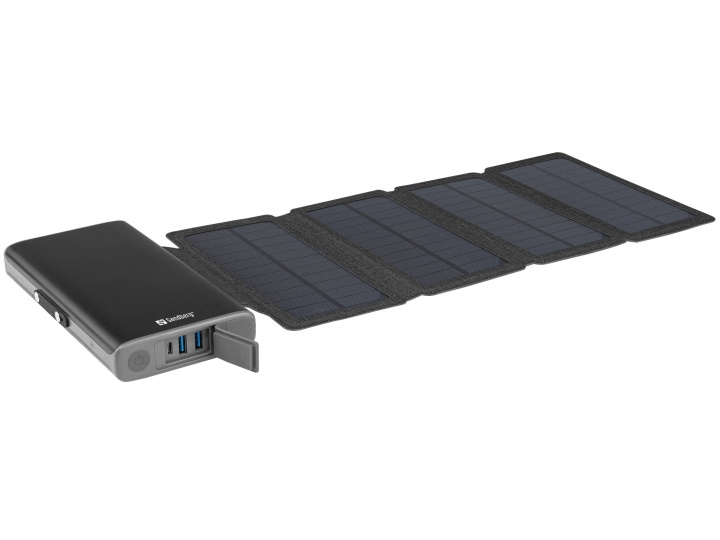 Sandberg Solar 4-Paneel Powerbank 25000mAh in de groep SMARTPHONE & TABLETS / Opladers & Kabels / Powerbanks bij TP E-commerce Nordic AB (C86002)