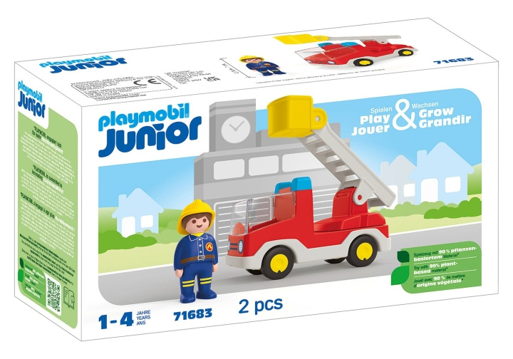 Playmobil JUNIOR: Brandweerwagen Ladder Eenheid (71683) in de groep SPEELGOED, KINDER- & BABYPRODUCTEN / Speelgoed / Speelgoed bij TP E-commerce Nordic AB (C86048)