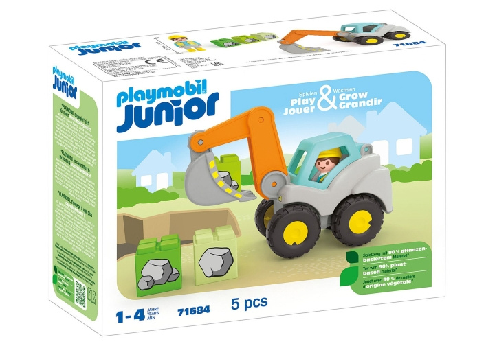 Playmobil JUNIOR: Graafmachine met schop (71684) in de groep SPEELGOED, KINDER- & BABYPRODUCTEN / Speelgoed / Speelgoed bij TP E-commerce Nordic AB (C86049)