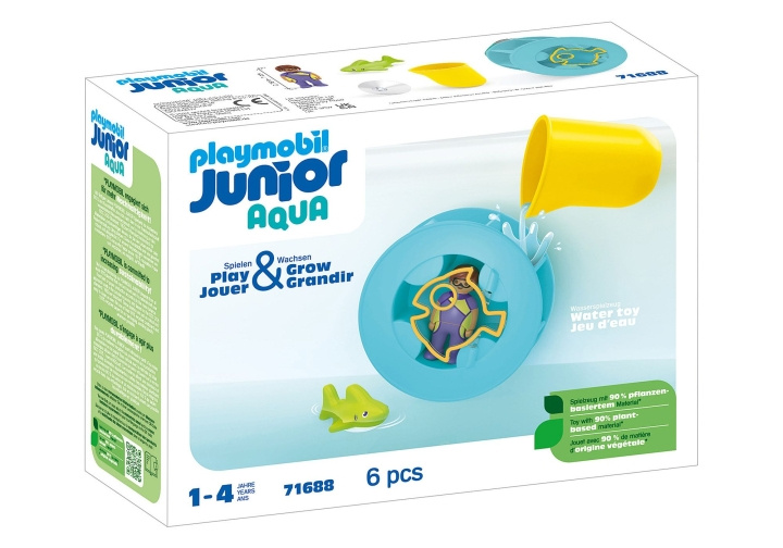 Playmobil JUNIOR AQUA: Waterrad met babyhaai (71688) in de groep SPEELGOED, KINDER- & BABYPRODUCTEN / Speelgoed / Speelgoed bij TP E-commerce Nordic AB (C86052)