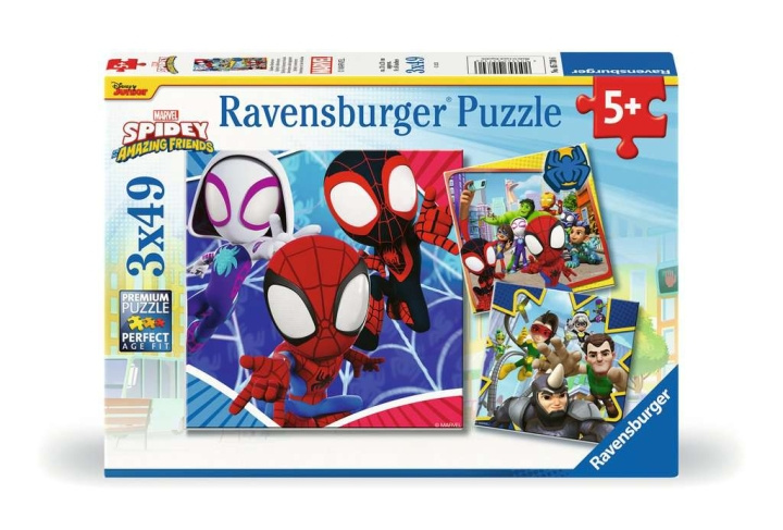 Ravensburger Puzzel Spidey\'s Avonturen 3x49p in de groep SPEELGOED, KINDER- & BABYPRODUCTEN / Speelgoed / Puzzels bij TP E-commerce Nordic AB (C86089)