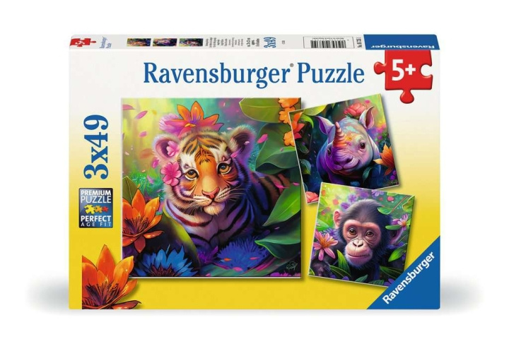 Ravensburger Puzzel Jungle Babies 3x49p in de groep SPEELGOED, KINDER- & BABYPRODUCTEN / Speelgoed / Kinderpuzzel bij TP E-commerce Nordic AB (C86090)