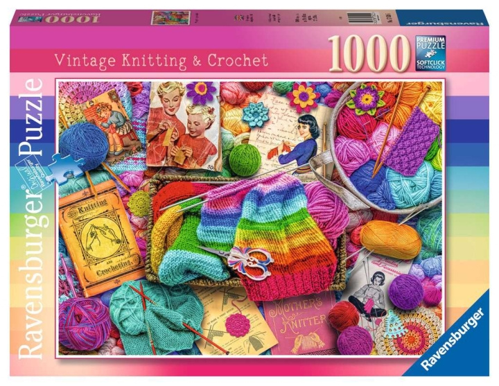 Ravensburger Puzzel Vintage Breien & Haken 1000p in de groep SPEELGOED, KINDER- & BABYPRODUCTEN / Speelgoed / Puzzels bij TP E-commerce Nordic AB (C86115)