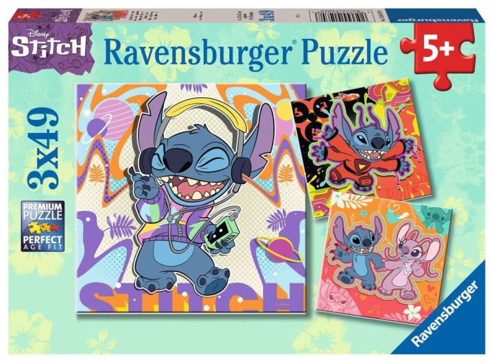 Ravensburger Puzzel Disney Stitch 3x49p in de groep SPEELGOED, KINDER- & BABYPRODUCTEN / Speelgoed / Puzzels bij TP E-commerce Nordic AB (C86153)