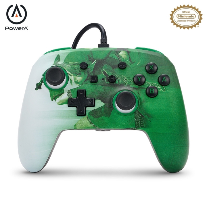 PowerA Verbeterde bedrade controller - Nintendo Switch - Heroic Link in de groep HOME ELECTRONICS / Spelconsoles en accessoires / Nintendo Switch bij TP E-commerce Nordic AB (C86186)