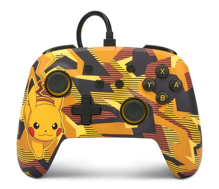 PowerA Verbeterde bedrade controller - Nintendo Switch - Camo Storm Pikachu in de groep HOME ELECTRONICS / Spelconsoles en accessoires / Nintendo Switch bij TP E-commerce Nordic AB (C86204)