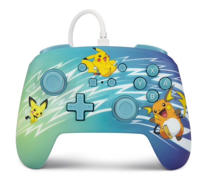 PowerA Verbeterde bedrade controller - Nintendo Switch - Pikachu evolutie in de groep HOME ELECTRONICS / Spelconsoles en accessoires / Nintendo Switch bij TP E-commerce Nordic AB (C86205)