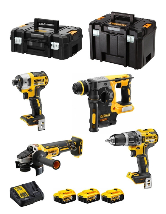 DeWALT Kit DCK422P3T (DCD796 + DCH273 + DCF887 + DCG405 + 3 x 5,0 Ah + DCB115 + TSTAK II + TSTAK VI) in de groep HUISHOUDEN & TUIN / Gereedschap / Overig Elektrisch Gereedschap bij TP E-commerce Nordic AB (C86226)