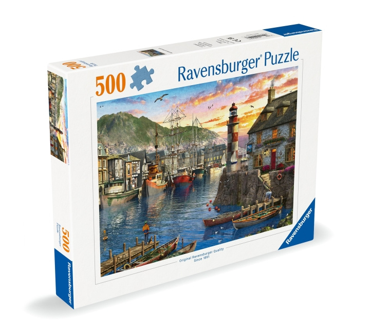 Ravensburger Puzzel Zonsopgang in de haven 500p (12000212) in de groep SPORT, VRIJE TIJD & HOBBY / Hobby / Puzzel bij TP E-commerce Nordic AB (C86413)