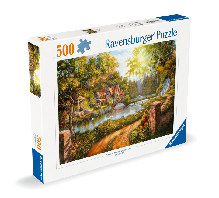 Ravensburger Puzzelhuisje bij de rivier 500p (12000218) in de groep SPORT, VRIJE TIJD & HOBBY / Hobby / Puzzel bij TP E-commerce Nordic AB (C86416)