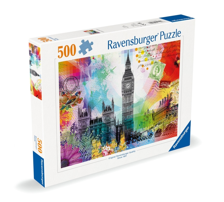 Ravensburger Puzzel Londen Ansichtkaart 500p (12000309) in de groep SPEELGOED, KINDER- & BABYPRODUCTEN / Speelgoed / Puzzels bij TP E-commerce Nordic AB (C86438)