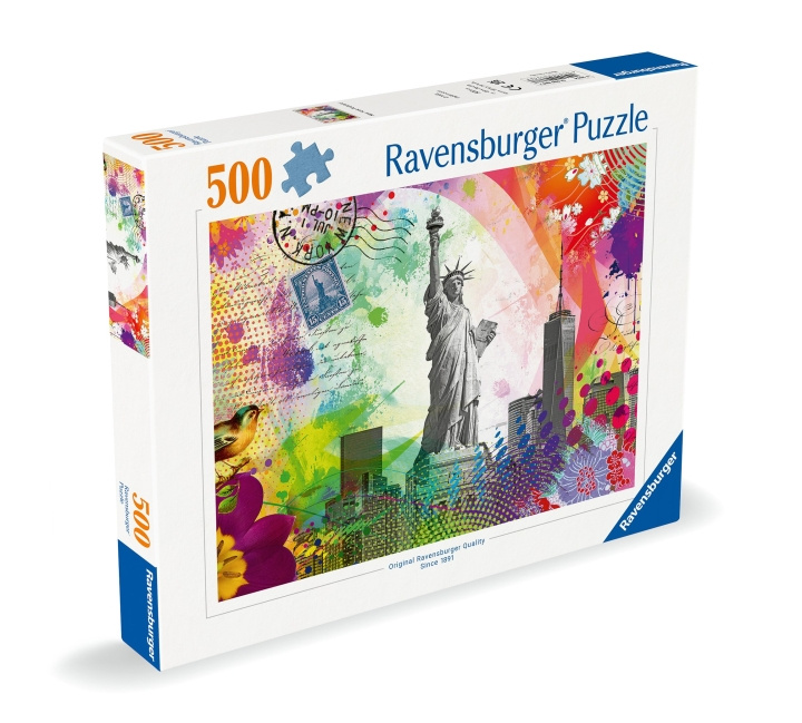 Ravensburger Puzzel New York Ansichtkaart 500p (12000368) in de groep SPEELGOED, KINDER- & BABYPRODUCTEN / Speelgoed / Puzzels bij TP E-commerce Nordic AB (C86451)