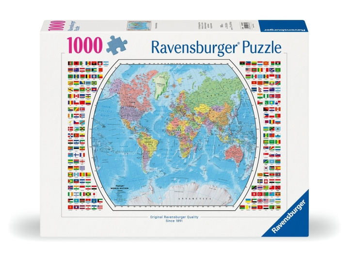 Ravensburger Puzzel Politieke Wereldkaart 1000p (12000664) in de groep SPEELGOED, KINDER- & BABYPRODUCTEN / Speelgoed / Puzzels bij TP E-commerce Nordic AB (C86467)