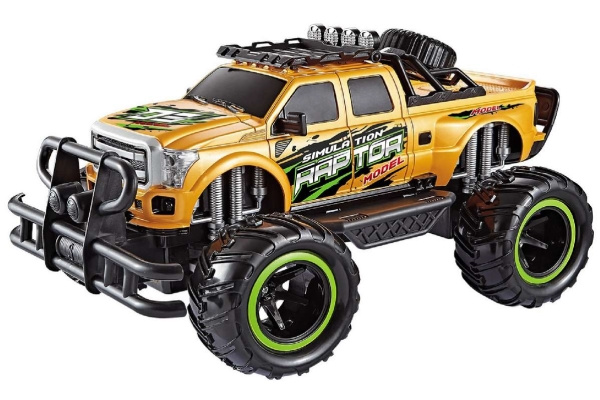 TEC-TOY Raptor R/C 1:12, 2,4GHz 7,4V Li-Ion - geel (471403) in de groep SPEELGOED, KINDER- & BABYPRODUCTEN / Op afstand bestuurbaar / Afstand bestuurbare auto\'s bij TP E-commerce Nordic AB (C86632)