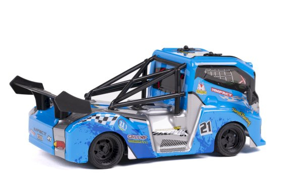 TEC-TOY Premium Vrachtwagen R/C 1:24 2,4GHz - blauw (471424) in de groep SPEELGOED, KINDER- & BABYPRODUCTEN / Op afstand bestuurbaar / Afstand bestuurbare auto\'s bij TP E-commerce Nordic AB (C86636)