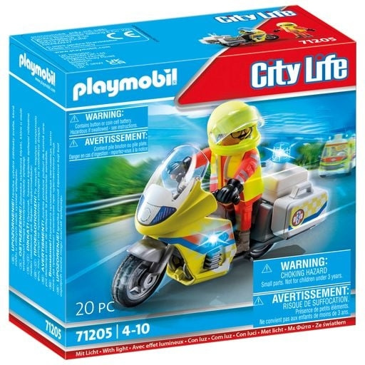 Playmobil Noodarts motorfiets met zwaailicht (71205) in de groep SPEELGOED, KINDER- & BABYPRODUCTEN / Speelgoed / Speelgoed bij TP E-commerce Nordic AB (C86659)