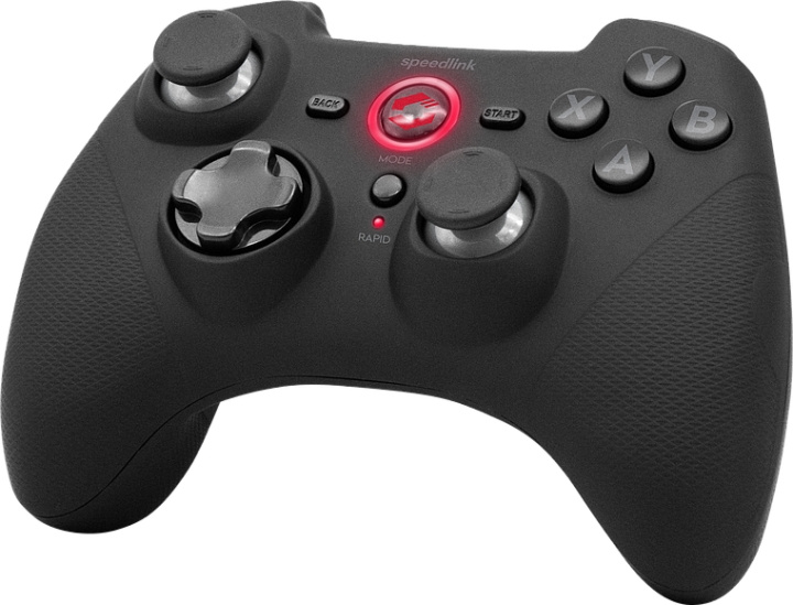 Speedlink Rait Gamepad - Draadloos - PC/PS3/Switch/OLED rubber Zwart in de groep HOME ELECTRONICS / Spelconsoles en accessoires / Nintendo Switch / Accessoires bij TP E-commerce Nordic AB (C86672)