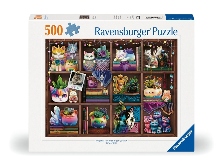 Ravensburger Puzzel Cubby Katten en Succulenten 500p (12000874) in de groep SPEELGOED, KINDER- & BABYPRODUCTEN / Speelgoed / Puzzels bij TP E-commerce Nordic AB (C86710)