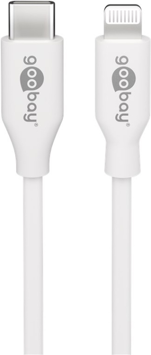 Goobay Lightning till USB-C™ laddnings- och synkroniseringskabel, 0,5 m, vit MFi-kabel för Apple iPhone/iPad in de groep SMARTPHONE & TABLETS / Opladers & Kabels / Kabels / Kabels Lightning bij TP E-commerce Nordic AB (C86833)