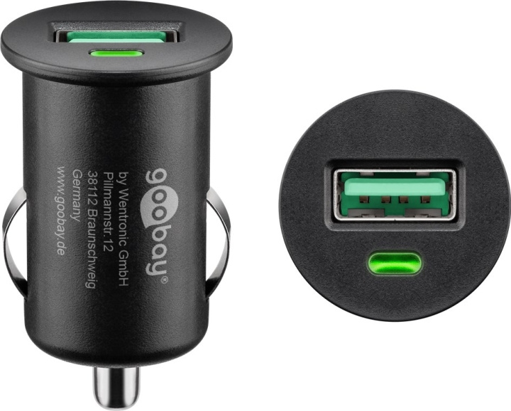 Goobay Snabbladdning USB billadare (18 W) 18 W max. 2,4 A (12/24 V) 1x USB QC 3.0 in de groep SMARTPHONE & TABLETS / Opladers & Kabels / Autoladers / Autoladers USB bij TP E-commerce Nordic AB (C86842)