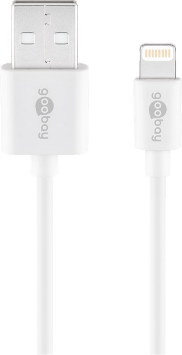 Goobay Lightning USB-kabel för laddning och synkronisering, 1 m, vit MFi-kabel för Apple iPhone/iPad in de groep SMARTPHONE & TABLETS / Opladers & Kabels / Kabels / Kabels Lightning bij TP E-commerce Nordic AB (C86855)