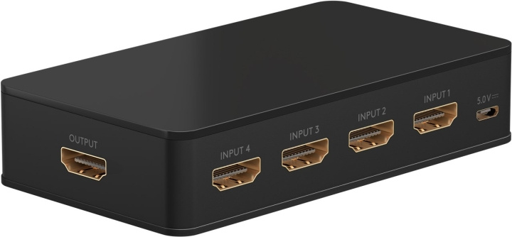 Goobay Manuell HDMI™-omkopplare 4 till 1 (4K @ 60 Hz) för att växla mellan 4x HDMI™-enheter som är anslutna till 1x HDMI™-skärm in de groep COMPUTERS & RANDAPPARATUUR / Computerkabels / Schakelaars bij TP E-commerce Nordic AB (C86864)