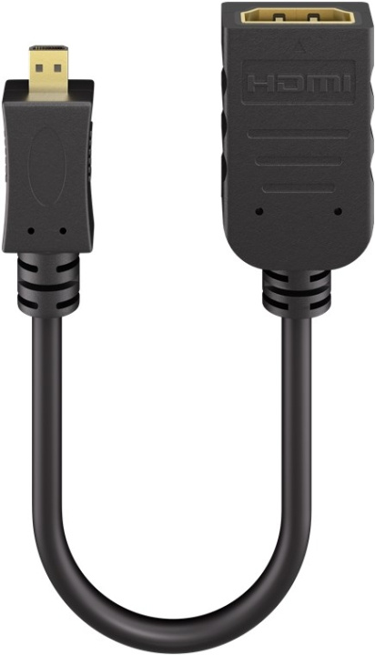 Goobay Micro HDMI™ / HDMI™-adapter HDMI™-mikrokontakt (typ D) > HDMI™-uttag (typ A) in de groep HOME ELECTRONICS / Kabels & Adapters / HDMI / Adapters bij TP E-commerce Nordic AB (C86865)