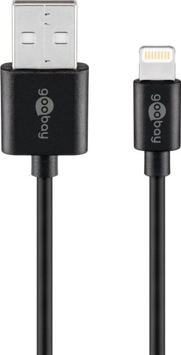 Goobay Lightning USB-kabel för laddning och synkronisering, 1 m, svart MFi-kabel för Apple iPhone/iPad in de groep SMARTPHONE & TABLETS / Opladers & Kabels / Kabels / Kabels Lightning bij TP E-commerce Nordic AB (C86876)