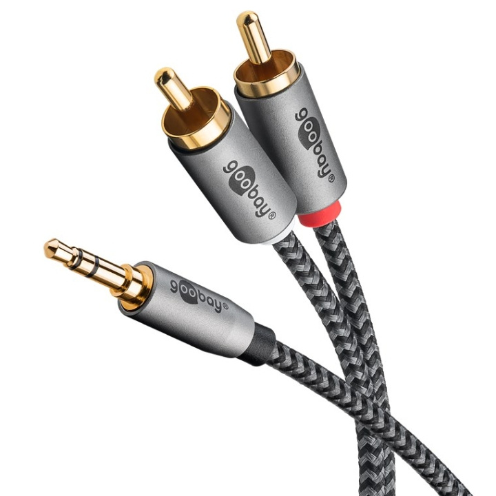 Goobay Ljudadapterkabel AUX, 3,5 mm jack till stereo RCA-kontakt, 0,5 m Pawl 3,5 mm plugg (3-stift, Stereo) > 2x RCA-kontakt (ljud vänster / höger) in de groep HOME ELECTRONICS / Kabels & Adapters / RCA / Adapters bij TP E-commerce Nordic AB (C86888)