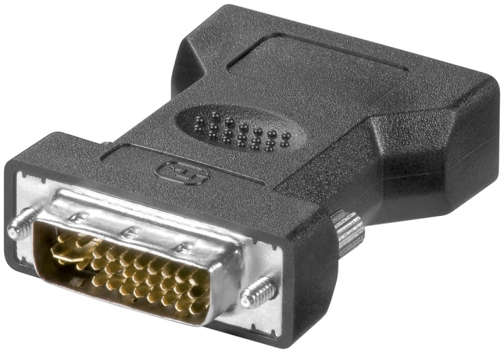 Goobay Analog DVI-I/VGA-adapter, Guldpläterad DVI-I plug Dual Link (24 + 5 stift) > VGA-uttag (15-pin) in de groep COMPUTERS & RANDAPPARATUUR / Computerkabels / DVI / Adapters bij TP E-commerce Nordic AB (C86910)