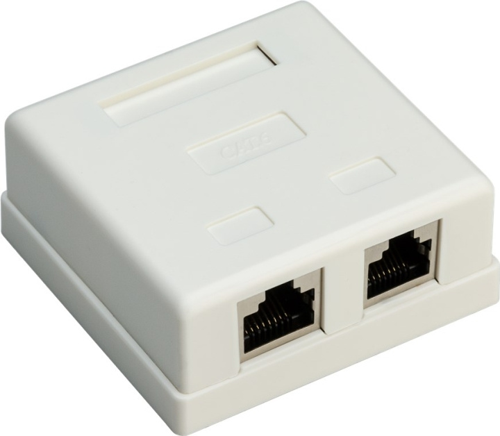 Goobay 2-port RJ45-kopplingsdosa, CAT 6, STP, vit skärmad in de groep HUISHOUDEN & TUIN / Elektriciteit & Verlichting / Stroomadapters bij TP E-commerce Nordic AB (C86923)