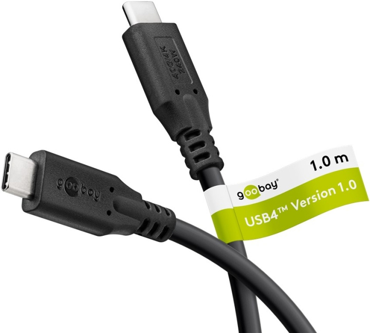 Goobay USB-C™-kabel, USB4™, 240 W, 40 Gbit/s, Power Delivery, 1 m USB-C™-kontakt > USB-C™-kontakt in de groep COMPUTERS & RANDAPPARATUUR / Computerkabels / USB / USB-C bij TP E-commerce Nordic AB (C86989)