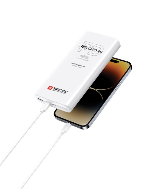 SKROSS Powerbank Reload 20 PD 65 W praktiskt extrabatteri med Power Delivery och Quick Charge för snabbladdning in de groep SMARTPHONE & TABLETS / Opladers & Kabels / Powerbanks bij TP E-commerce Nordic AB (C87020)