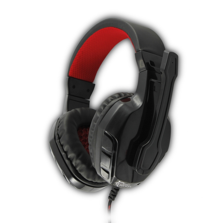 White Shark Panther Gaming Headset (Zwart/Rood) in de groep COMPUTERS & RANDAPPARATUUR / GAMING / Koptelefoon bij TP E-commerce Nordic AB (C87070)