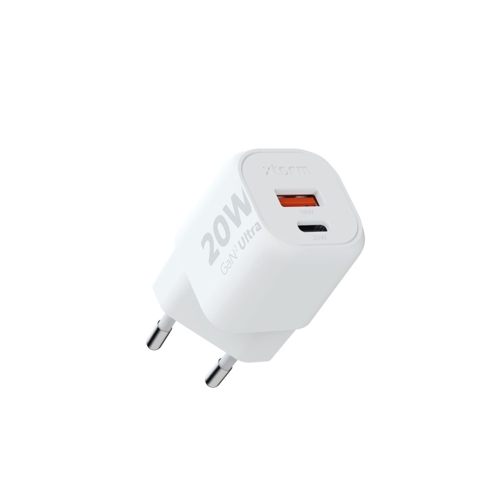 Xtorm 20W GaN2 Ultra Thuislader USB-C PD/USB-A Wit in de groep SMARTPHONE & TABLETS / Opladers & Kabels / Wandoplader / Wandoplader USB bij TP E-commerce Nordic AB (C87235)